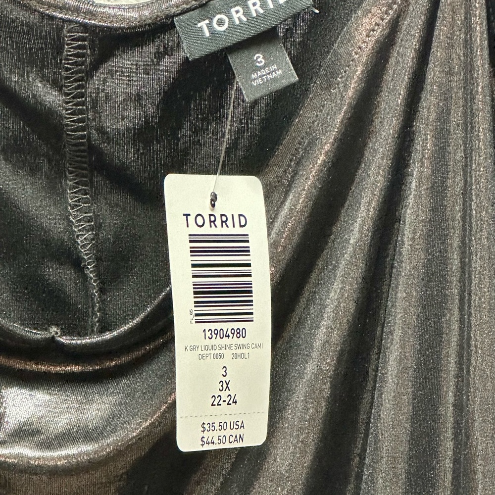 NWT TORRID METALLIC CAMI size 3 - Picture 3 of 4